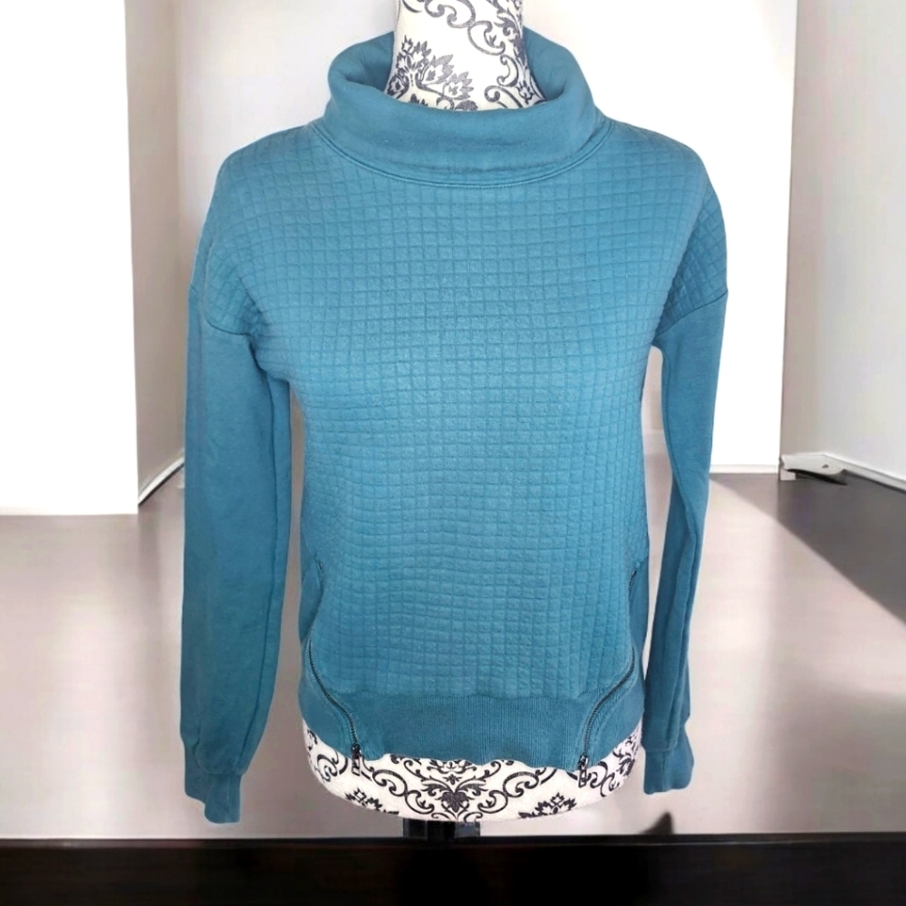 DIADORA Teal Turtleneck Sweater- Medium - Picture 2 of 5